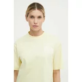 Fila Bombažna kratka majica Linyi ženska, rumena barva, FAW0764