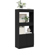 vidaXL Visoka komoda crna 63x33x140 cm od konstruiranog drva | shoptok.hr