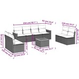  9-dijelni set vrtnih sofa s jastucima bež od poliratana | Eponuda.com