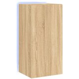 Maison Chic Stenska TV omarica - TV stojalo - Televizijska omarica z LED lučkami sonoma hrast 40,5x35x80 cm, (21699579) Cene