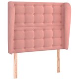  Uzglavlje s ušima ružičasto 103x23x118/128 cm baršunasto | shoptok.hr