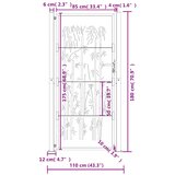  Vrtna vrata antracit boje 100x175 cm, dizajn od čelika i bambusa | shoptok.hr