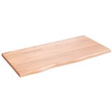 vidaXL Stenska polica svetlo rjava 80x40x2 cm trdna hrastovina Cene