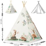 Nukido Teepee šator za djecu bež životinje | shoptok.hr