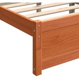  Konstrukcija postelje Voščeno rjava 140 x 200 cm Trdna borovina | Shoptok.si