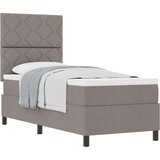 vidaXL postelja z vzmetnico taupe 80x200 cm tkanina, (22084068) | Shoptok.si