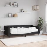  Dnevni krevet s madracem crni 80 x 200 cm od tkanine | shoptok.hr