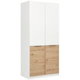 Mömax omara s klasičnimi vrati max extra, bela, barva hrasta | Shoptok.si