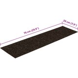  Prostirke za stepenice samoljepljive 30 kom 76x20 cm tamnosmeđe pravokutne | Eponuda.ba