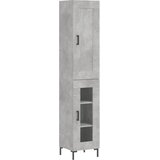  Visoka komoda siva betona 34,5x34x180 cm od konstruiranog drva Slike