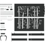 vidaXL Vrtna vrata Crna 105 x 100 cm Čelik s praškastim premazom | shoptok.hr