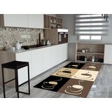  Staza za kuhinju sa gumenom podlogom 60x140cm - coffee time v crni, KG-031 | ePonuda.com