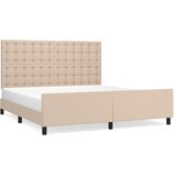  Okvir za krevet s uzglavljem cappuccina 160x200 cm umjetna kože | shoptok.hr