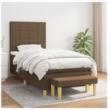  Krevet s oprugama i madracem tamnosmeđi 100 x 200 cm od tkanine | shoptok.hr