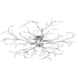 The Living Store Stropna svetilka z akrilnimi listi za 5 E14 žarnic bela - Stropna Svetilka, (21383383) Cene