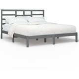 Okvir za krevet od masivne borovine sivi 200 x 200 cm | shoptok.hr