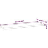 vidaXL Kopalniški pult neobdelan 160x40x4 cm trden akacijev les | Shoptok.si