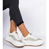 D/CEO marka niezdefiniowana White women's sneakers with rhinestones Fucco Cene