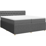  Krevet s oprugama i madracem tamnosivi 200 x 200 cm od tkanine | shoptok.hr