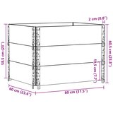  Okviri za palete 3 kom sivi 80x60 cm od masivne borovine | shoptok.hr
