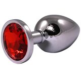 Fantasy Mali metalni analni dildo sa crvenim dijamantom Cene