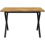  120 x 80 x 75 cm Čvrsto drvo akacije Bijela i crna Pravokutni | shoptok.hr