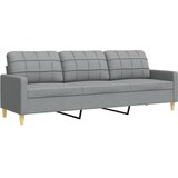  3-dijelni set sofa s tabureom i jastucima svjetlosivi tkanina | shoptok.hr