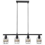 Rabalux indiana, metal visilica lampa, E14 4x MAX25W, mat crna | ePonuda.com