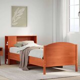 vidaXL Knjižna postelja brez vzmetnice vošč. rjava 75x190 cm borovina | Shoptok.si