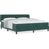 Box Spring Krevet s Madracem Tamno Zelena 180x200 cm Baršun | shoptok.hr