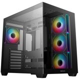 DeepCool Računalniško ohišje CG530 4F, ATX, Midi-Tower, ARGB, Kaljeno steklo, črno | Shoptok.si