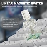 Attack Shark Bežična gaming tastatura X68Pro HE Magnetic Swith/8KHz/TriMode/RT/SnapTap/White cont | Eponuda.com