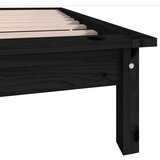  Posteljni okvir črn 90x190 cm trdna borovina, (20684807) | Shoptok.si