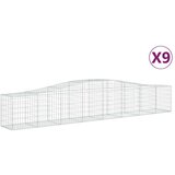  Lučne gabionske košare 9 kom 400x50x60/80 cm pocinčano željezo | shoptok.hr