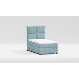 Ropez Svijetlo plavi tapecirani krevet s prostorom za odlaganje s podnicom 100x200 cm Lena – | shoptok.hr
