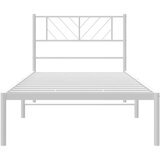 Metalni okvir za krevet s uzglavljem bijeli 80x200 cm | shoptok.hr