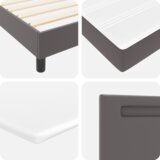  Posteljni okvir z vzmetnico Siva 90 x 190 cm Umetna koža | Shoptok.si