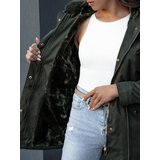 DStreet Winter women's parka with fur ERISS green Cene