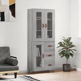 vidaXL Visoka komoda siva sonome 69 5x34x180 cm od konstruiranog drva Cijene