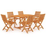  7-dijelni vrtni blagovaonski set od masivne tikovine | shoptok.hr