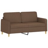  Dvosjed s ukrasnim jastucima smeđi 140 cm od tkanine | shoptok.hr