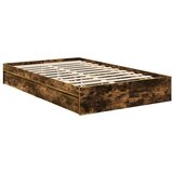  Krevet s od storage s uzglavljem Dimljeni hrast 100 x 200 cm | shoptok.hr