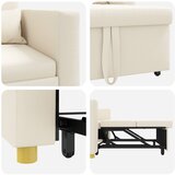 SOFA na razvlačenje Singl Krem bijelo 90 x 165 x 87 cm tkanina | Eponuda.ba