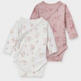 CA bodići za bebe, Set od 2, Belo-roze Cene