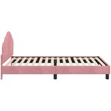  Krevet za djecu s uzglavljem Ružičasta 80 x 200 cm Baršun | shoptok.hr