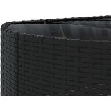  7-dijelni set vrtnih sofa od poliratana s jastucima crni Slike