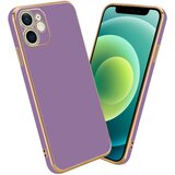 Cadorabo Ohišje, združljiv z Apple v sijajnem vijoličnem - zlati - zaščitni pokrov iz fleksibilnega silikona TPU in z zaščito pred kamero, (20602906) Cene