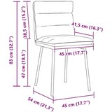  Jedilni stoli 4 kosi krem žamet, (21822406) | Shoptok.si