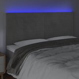  LED uzglavlje svjetlosivo 160x5x118/128 cm baršunasto | shoptok.hr