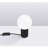 Sollux Črna namizna svetilka s steklenim senčilom (višina 19 cm) Orbital – | Shoptok.si
